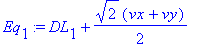 Eq[1] := DL[1]+1/2*2^(1/2)*(vx+vy)
