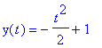 y(t) = -1/2*t^2+1
