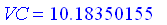 VC = 10.18350155